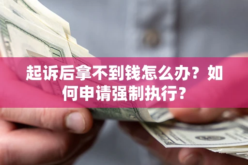 武汉起诉后拿不到钱怎么办？如何申请强制执行？
