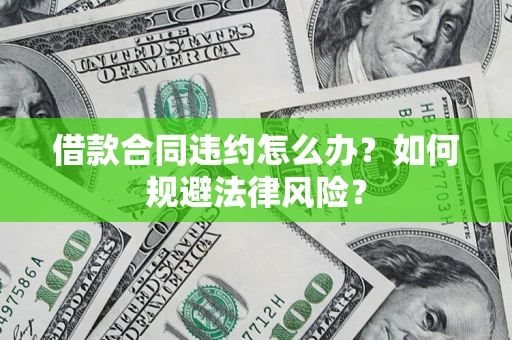 武汉借款合同违约怎么办？如何规避法律风险？