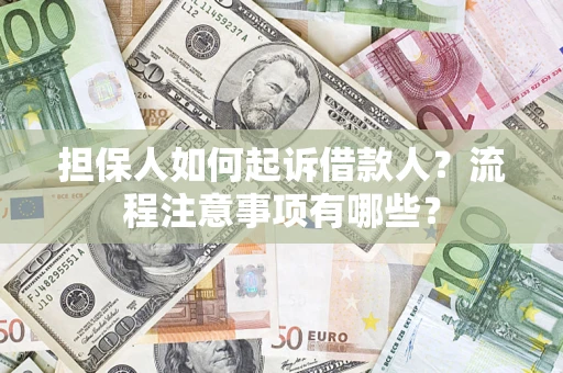 武汉担保人如何起诉借款人？流程注意事项有哪些？